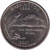  США  25 центов 2007.04.11 [KM# 397] Штат Вашингтон