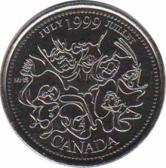  Канада  25 центов 1999.07.01 [KM# 348] Июль - Нация людей. 