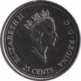  Канада  25 центов 1999.07.01 [KM# 348] Июль - Нация людей. 