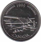  Канада  25 центов 1999 [KM# 352] Ноябрь - Самолет открывает Север. 