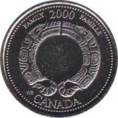  Канада  25 центов 2000 [KM# 375] Август - Семья. 