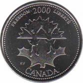  Канада  25 центов 2000 [KM# 374] Ноябрь - Свобода. 
