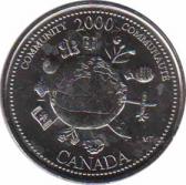  Канада  25 центов 2000 [KM# 376] Декабрь - Общество . 
