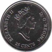  Канада  25 центов 2000 [KM# 376] Декабрь - Общество . 