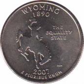  США  25 центов 2007.09.04 [KM# 399] Штат Вайоминг