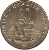  Джибути  20 франков 2010 [KM# 24] 