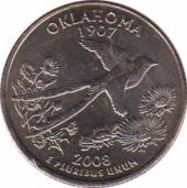  США  25 центов 2008.01.28 [KM# 421] Штат Оклахома