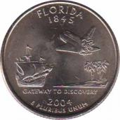  США  25 центов 2004.03.29 [KM# 356] Штат Флорида