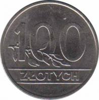  Польша  100 злотых 1990 [KM# 214] 