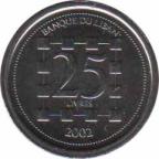  Ливан  25 ливров 2002 [KM# 40] 