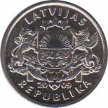  Латвия  1 лат 2009 [KM# 101] Кольцо Намейса. 