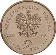  Польша  2 злотых 2008 [KM# 656] 450-летие Польской Почты