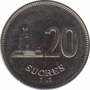  Эквадор  20 сукре 1991 [KM# 94.2] 