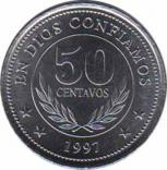  Никарагуа  50 сентаво 1997 [KM# 88] 