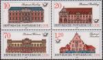ГДР  1987 «Исторические почтовые здания» (сцепка)