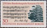 Иоганн Себастьян Бах (1685-1750), немецкий композитор. Ноты 2-ого Бранденбургского концерта