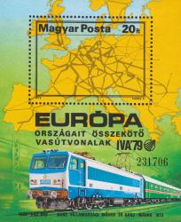 Контурная карта Европы со схемой основных железнодорожных линий