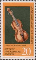 Скрипка (XVIII в.) работы И. А. Лоренца (1688-1763) из Маркнойкирхена. Германия