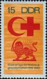 Символы организаций, входящих в Лигу Красного Креста: знаки Красного Креста, Красного Полумесяца, Красного Льва и Солнца