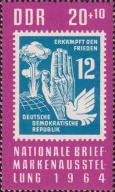 Изображение почтовой марки ГДР 1950 года