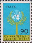 Дерево с эмблемой Организации Объединенных Наций