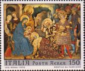 «Поклонение волхвов». Репродукция картины Д. Фабриано (ок.1370-1427)