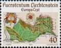 Карта княжества Лихтенштейн (1721 г.)