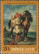 Эжен Делакруа (1798–1863). «Марокканец, седлающий коня» (1855)