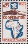 Рукопожатие. Карта Франции и Африки