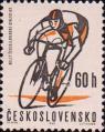 Велосипед. Текст: «80-летие велосипедного спорта в Чехословакии»