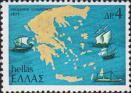 Карта Греции и парусники