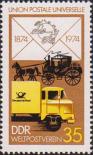 Почтовый дилижанс и автомобиль с гербом почты ГДР