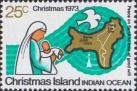 Мать с ребенком, карта острова Рождества