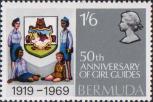 Девушки-скауты и герб Бермудских островов