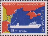 Паром «Герои Плевны». Контурная карта западной части Черноморского побережья
