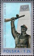Зандау (ГДР). Памятник солдатам 1-й армии Войска Польского (1975, скульптор Б. Конюший)