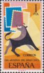 Стилизованное изображение быка и почтовых марок