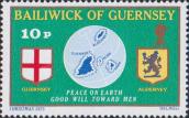 Флаг Гернси, герб Олдерни, карта островов Гернси, Олдерни, Сарк и Херм