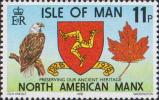 Орел, герб острова Мэн, кленовый лист