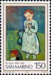 «Девочка с голубем». Художник Пабло Пикассо (1881-1973)