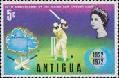 Игрок в крикет, карта Антигуа