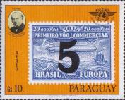 Почтовая марка Франции цеппелинной почты