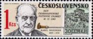 Карл Сайцингер (1889-1978), гравер; почтовая марка Чехословакии 1930 года