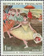 «Танцовщица с букетом». Художник Эдгар Дега (1834-1917)
