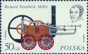 Первый паровоз с котлом повышенного давления (1803 г.); Ричард Тревитик (1771-1883), английский изобретатель