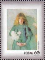 «Девушка с хризантемами». Художник Ольга Бознаньская (1865-1940)