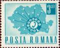 Телефонный диск на фоне географической карты Румынии