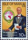 Джордж Голди и эмблема Королевского географического общества