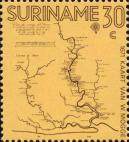 Карта Суринама, составленная Уильямом Могге