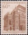 Здание Национального театра в Праге (архитектор Й. Зитек, 1832-1909). Текст: «70 лет Национального театра»